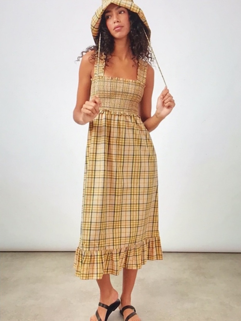 Rails Sunflower Plaid Sundress XS Like New